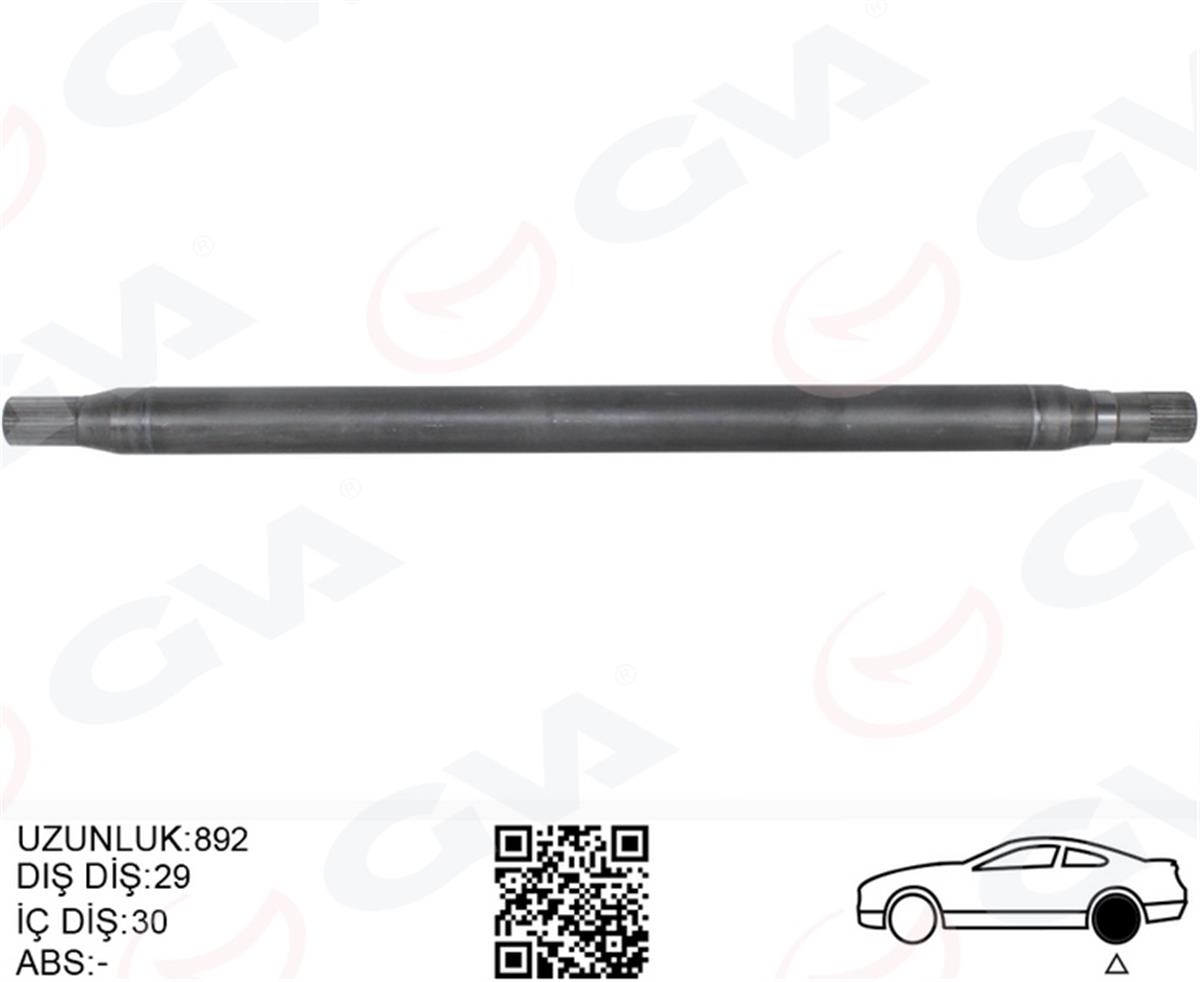 Mercedes Sprinter B906 Aks Mili Arka Sağ 892Mm A9063504010-2E0501172b