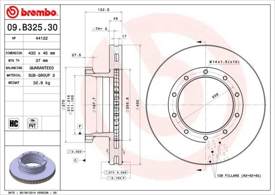 Mercedes-Benz Actros Fren Diski BREMBO