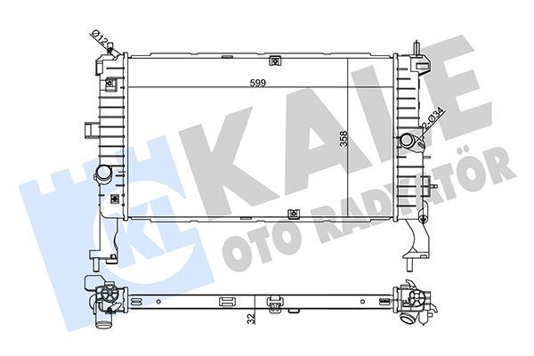 Opel Meriva 1.3-1.7CDTI Radyatör KALE-RADYATOR