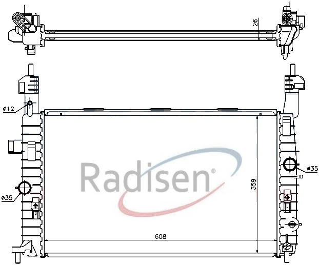 Opel Meriva Radyatör 1.4i-1.6i-1.8i Benzinli RADISEN