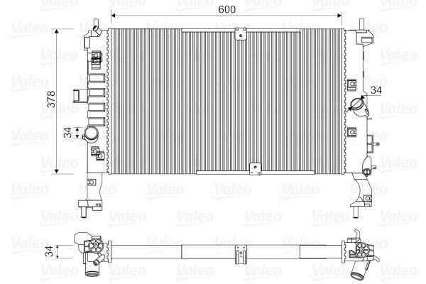 Opel Meriva Radyatör 1.3-1.7CDTI Manuel Klimasız VALEO
