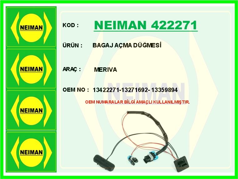Opel Meriva B Bagaj Açma Düğmesi BESCHER