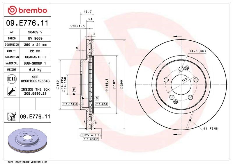 MG SAIC 5 Hatchback Fren Diski BREMBO