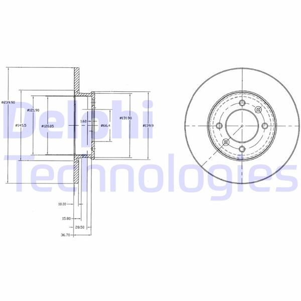Rover MGF Arka Fren Diski Deliksiz DELPHI