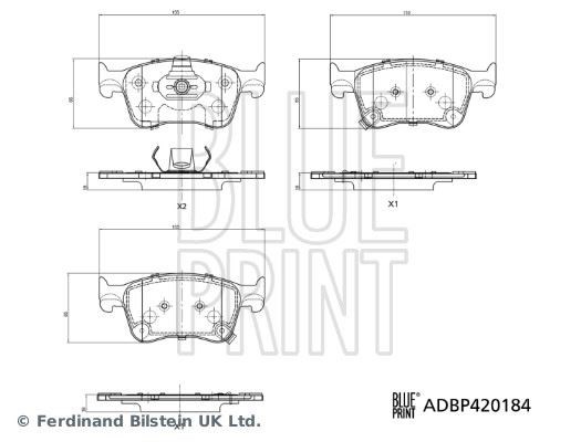 MG Fren Balatası Takımı BLUEPRINT