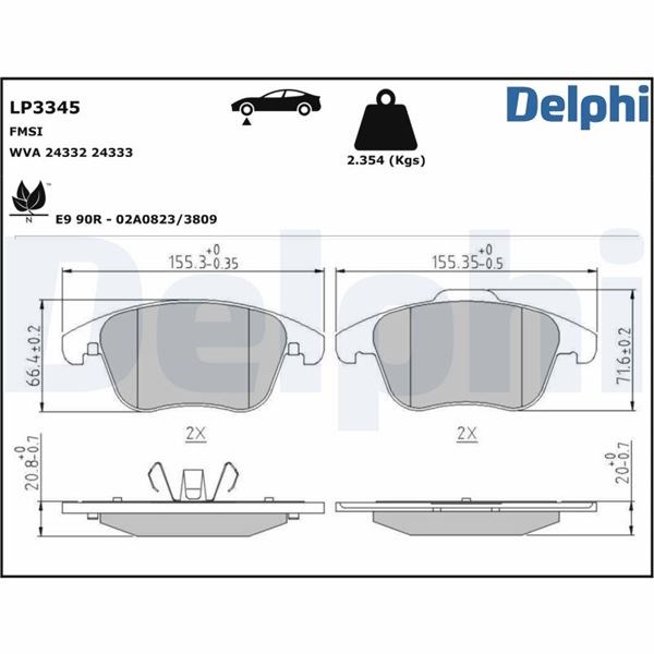 MG HS Fren Balatası DELPHI