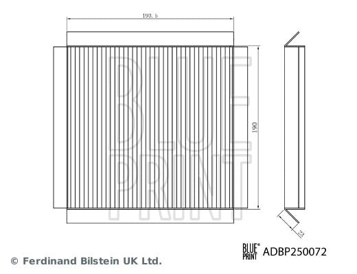 MG 3 Kabin Filtresi BLUEPRINT