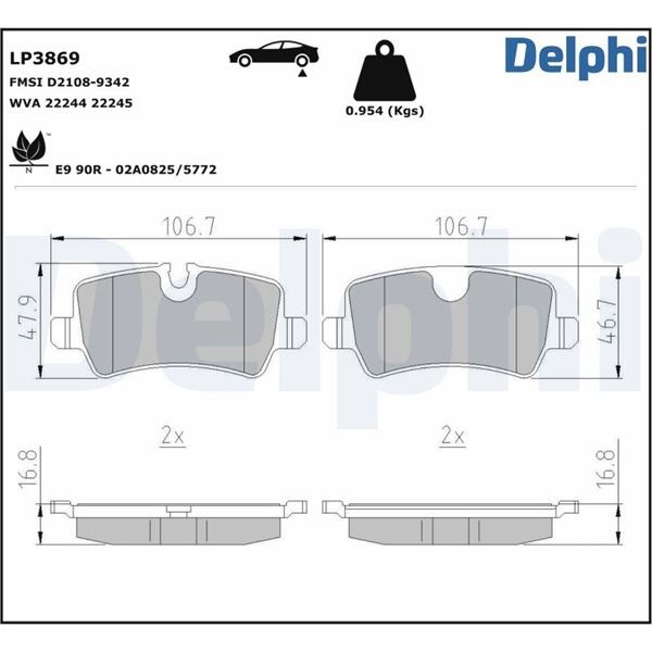 MG MG6 Fren Balatası DELPHI