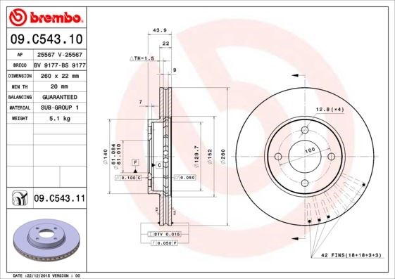 Nissan Micra Ön Fren Diski Hava Kanallı BREMBO