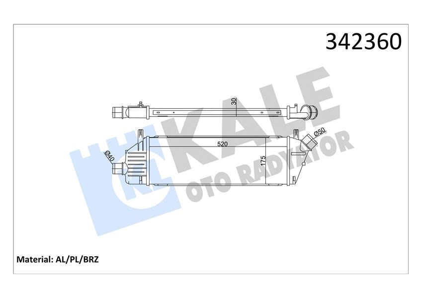 Nissan Micra Turbo Radyatörü Intercooler KALE-RADYATOR