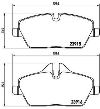 Mini R56 R57 R59 R55 R58 One Cooper Clubman Rodstar Ön Balata VALEO