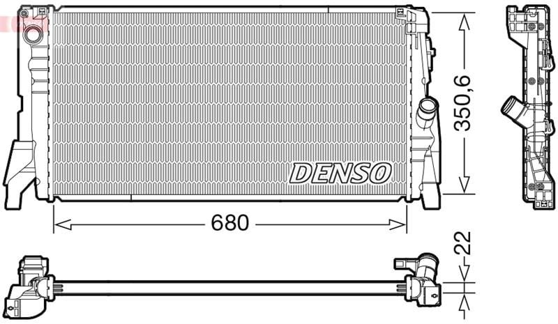 Mini F55 F56 Motor Su Radyatörü DENSO