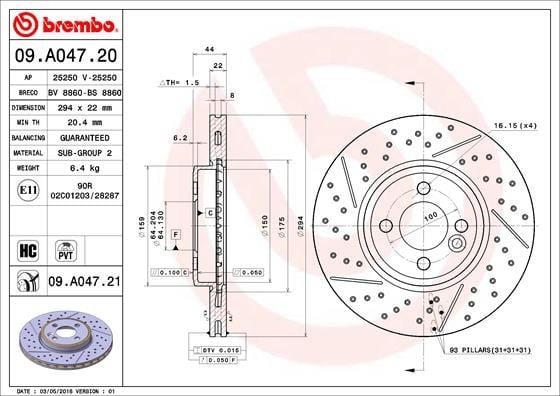 Mini Ön Fren Diski UV Kaplamalı BREMBO