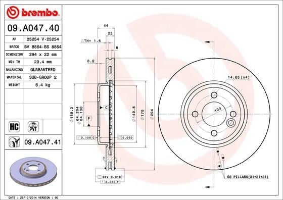 Mini Ön Fren Diski UV Kaplamalı BREMBO
