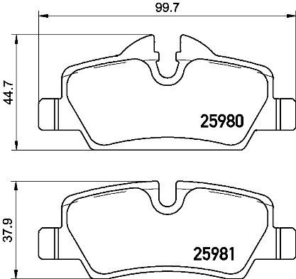 Mini F55 F56 F57 Arka Fren Balatası BREMBO