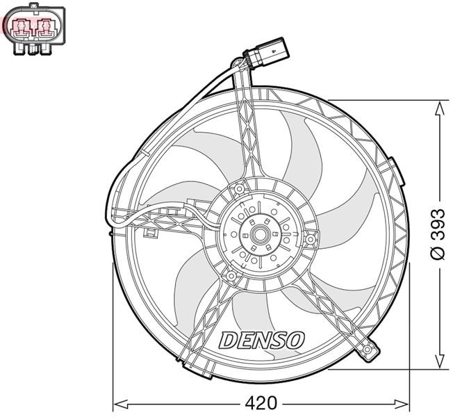 Mini R55 R56 R57 R58 R59 R60 R61 Radyatör Fanı DENSO