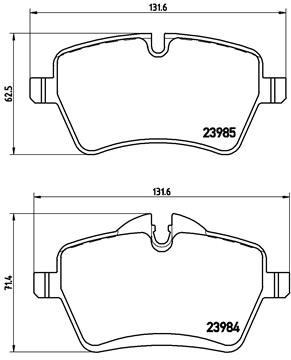 Mini R50 R52 R53 R55 R56 R57 R59 Ön Fren Balatası BREMBO