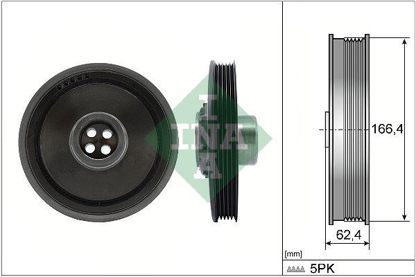 Mini R55 R56 R57 R58 R60 R61 Toyota Avensis Verso Krank Kasnağı 1.6L 5 Kanallı INA