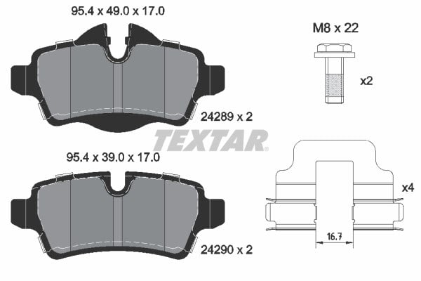 Mini R55 Arka Fren Balatası TEXTAR