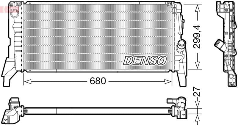 Mini F55 F56 Motor Su Radyatörü DENSO