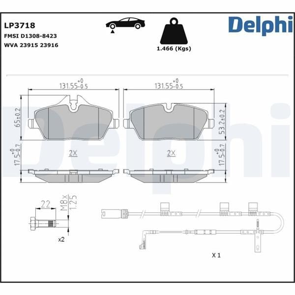 Mini Clubman Ön Fren Balatası DELPHI