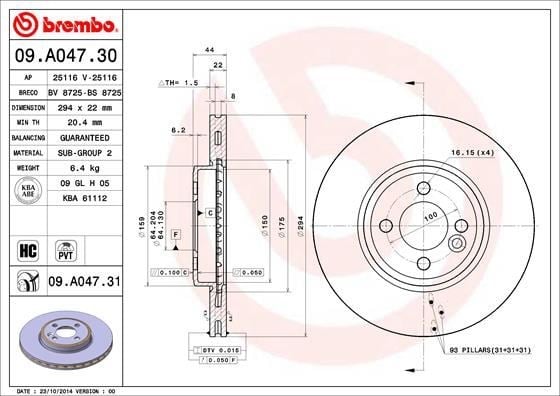 Mini Ön Fren Diski UV Kaplamalı BREMBO