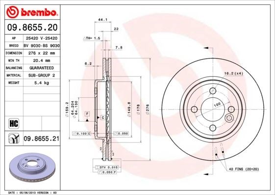 Mini Ön Fren Diski UV Coated BREMBO