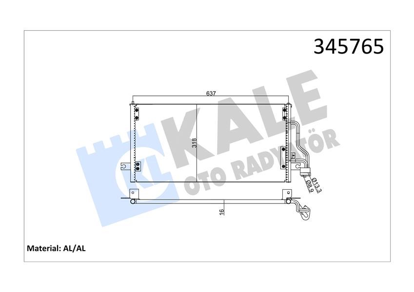 Mitsubishi Colt IV-Lancer V Kondenser KALE-RADYATOR