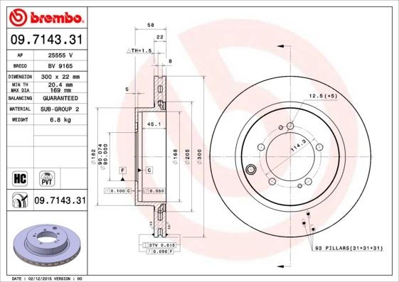 Mitsubishi Arka Fren Diski UV Kaplamalı BREMBO