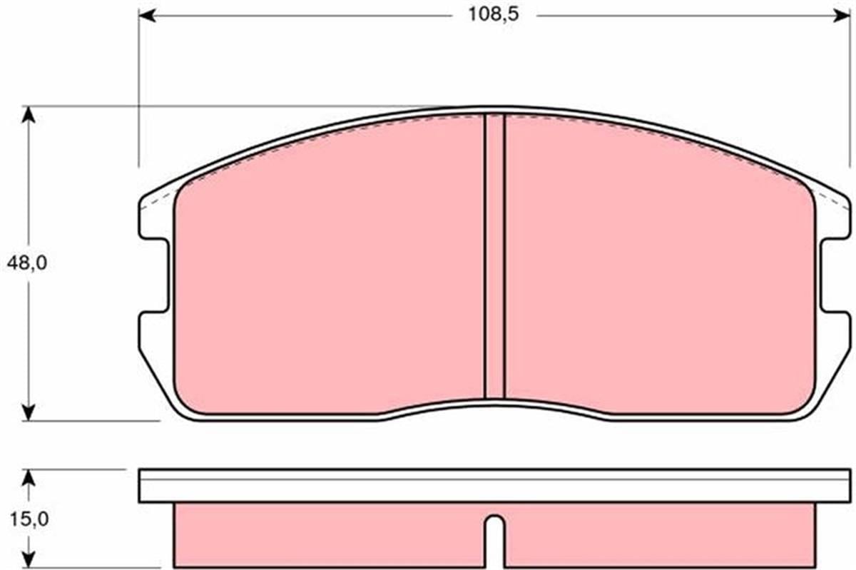 Mitsubishi Lancer Colt Ön Balata Mr162521-Mb366969