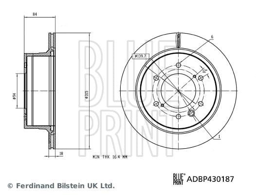 Mitsubishi Montero Sport Pajero Sport Fren Diski BLUEPRINT
