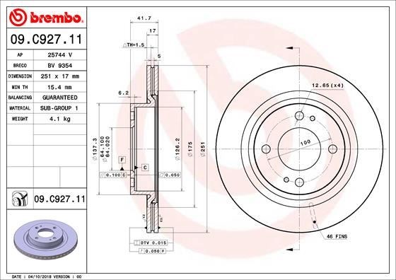 Mitsubishi Ön Fren Diski UV Coated BREMBO