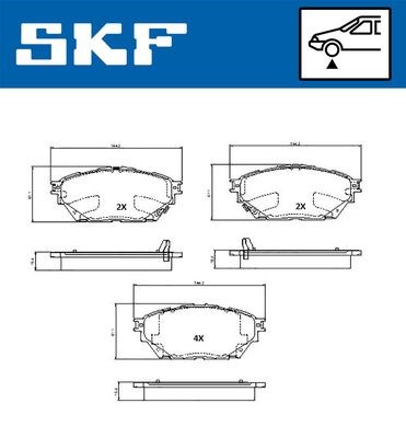 Mitsubishi Canter 3.0L Ön / Arka Takım Fren Balata SKF