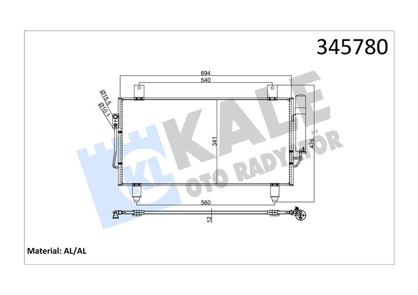 Mitsubishi Outlander III Kondenser KALE-RADYATOR