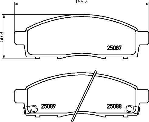 Mitsubishi Ön Fren Balatası Low-Met BREMBO