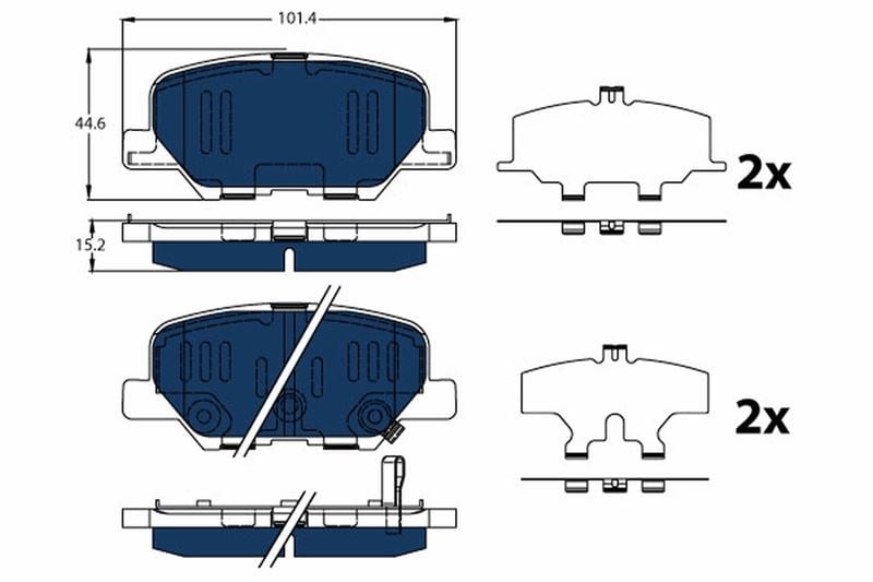 Outlander III Arka Disk Balata Elektrikli Araçlar İçin TRW