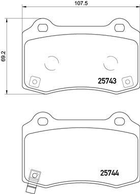 Tesla Model S Arka Fren Balatası / Jeep Grand Cherokee All / Chrysler 300C... BREMBO