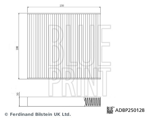 Tesla Model S Model X Kabin Filtresi BLUEPRINT
