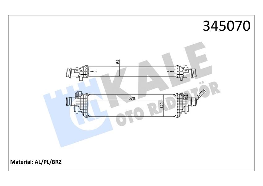 Opel Mokka Turbo Radyatörü İntercooler [12>] KALE-RADYATOR
