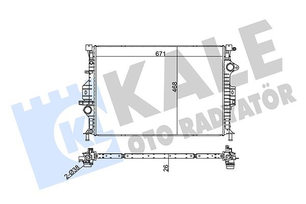 Ford Mondeo S-Max Galaxy 07> Volvo S60 S80 XC60 XC70 07> 2.0-2.2 TDCİ... KALE-RADYATOR