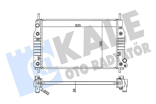 Ford Mondeo Su Radyatörü 2.0 ZETEC Otomatik Şanzıman KALE-RADYATOR