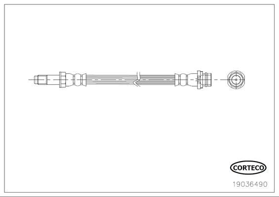 Ford Mondeo S-Max Galaxy Arka Fren Hortumu [155mm] CORTECO