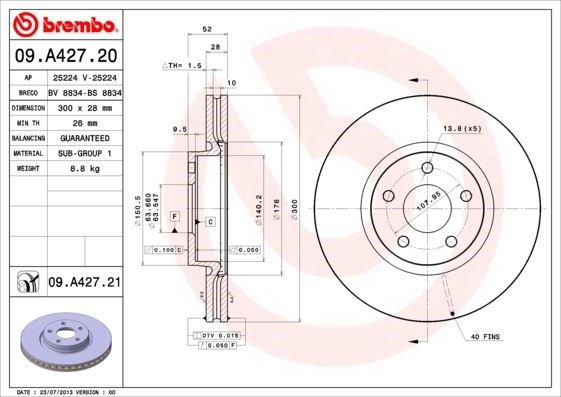 Ford Mondeo S-Max Ön Fren Diski BREMBO