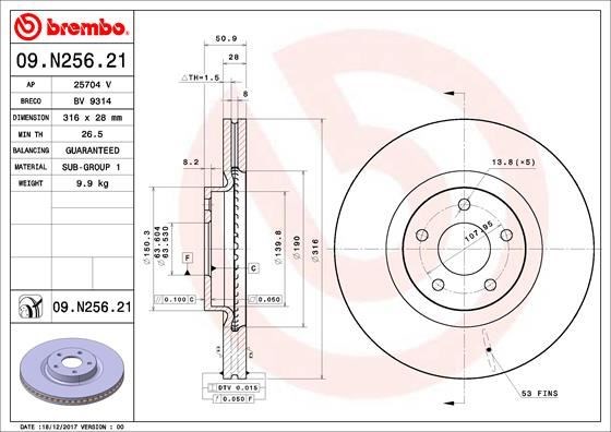 Ford Mondeo Ön Fren Diski BREMBO