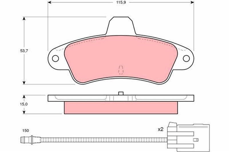Ford Mondeo Ghia Arka Fren Balatası Fişli TRW