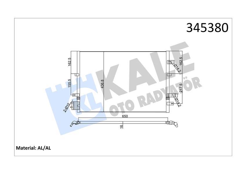 Ford Mondeo III Klima Kondenseri KALE-RADYATOR