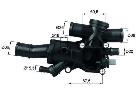 Ford Mondeo 4 Termostat Komple 83C MAHLE