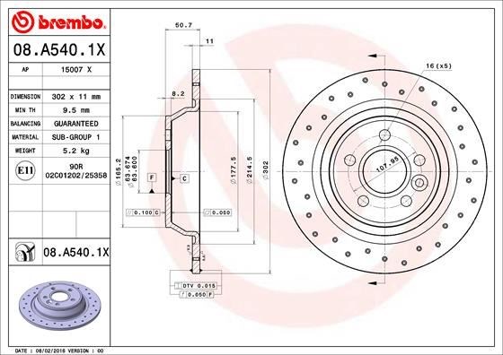 Ford Mondeo 4 S-Max Galaxy Kuga 1 Land Rover Evoque Arka Fren Disk Aynası BREMBO