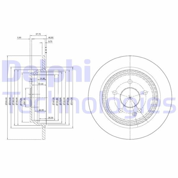 Ford Mondeo IV Arka Fren Disk Aynası DELPHI