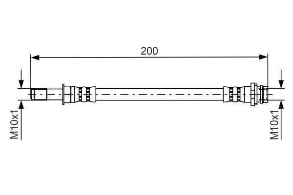 Ford Mondeo S-Max Galaxy Arka Fren Hortumu 155 mm BOSCH